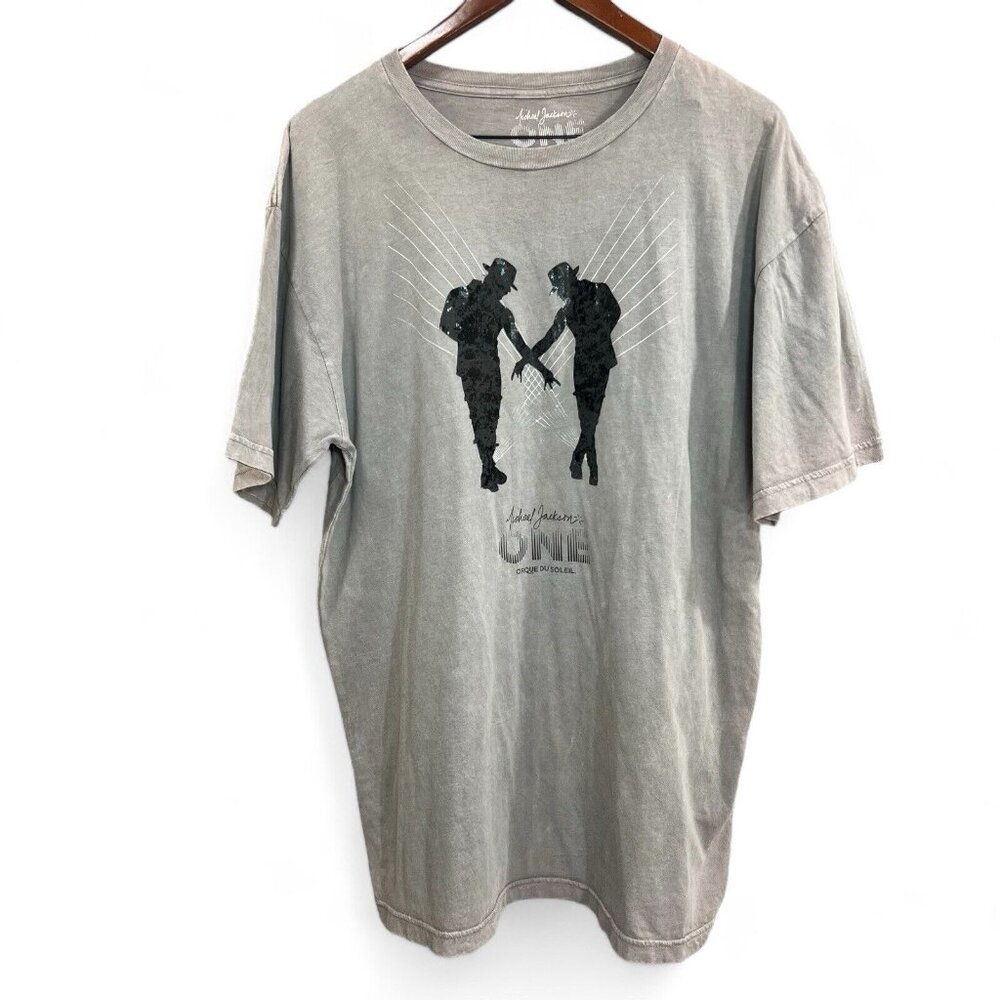 Michael Jackson One Concert Tee Men Size XL Gray Graphic 100% Cotton